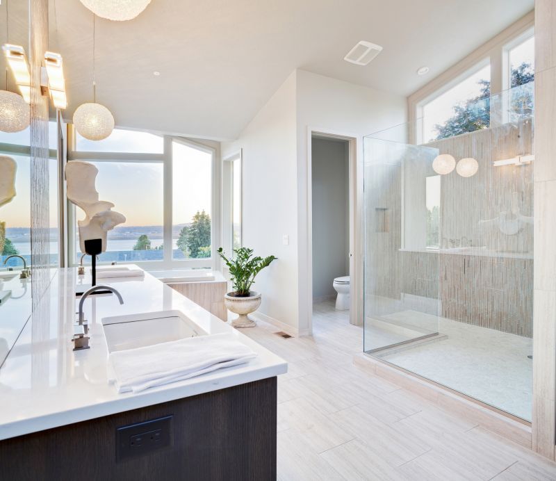 Open Concept Shower with Natural Light