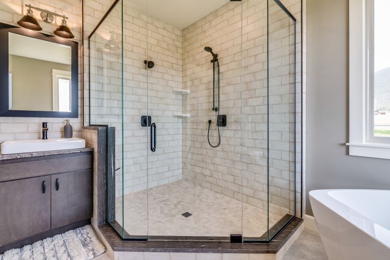 Corner Shower with Minimalist Design
